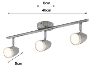Vector 3 Bar LED Spotlight - Satin Nickel