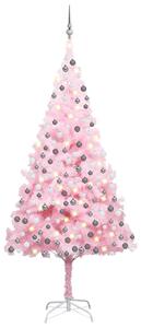 Artificial Pink LED Christmas Tree & Ball Set