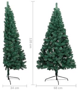 Artificial PVC Half Christmas Tree With Stand