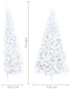Artificial White Half Christmas Tree & Stand