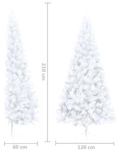 Artificial White Half Christmas Tree & Stand