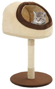Cat Tree with Sisal Scratching Post 72 cm Beige and Brown
