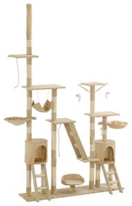 Cat Tree with Sisal Scratching Posts 230-250 cm Beige