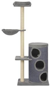 Cat Tree with Sisal Scratching Posts Grey 148 cm
