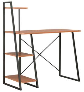 Desk with Shelving Unit Black and Brown 102x50x117 cm