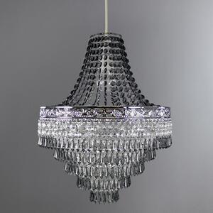 Blenheim 47cm Smoked Jewels Chandelier Easy Fit Pendant Charcoal