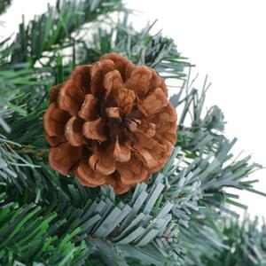 Frosted Christmas Tree With Pinecones
