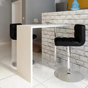 Bar Table MDF with 1 Steel Leg High Gloss White