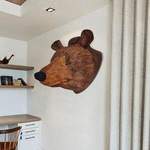 Bear Head Wall Mounted Decoration Natural Looking