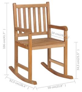 Jefferson Solid Teak Wooden Rocking Chair