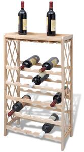 Wine Rack for 25 Bottles Solid Fir Wood