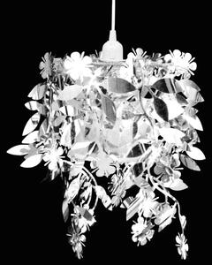 Leaves Paillette Pendant Chandelier Lamp 21,5 x 30 cm Silver
