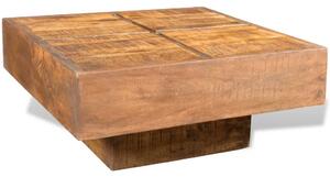 Coffee Table Brown Square Solid Mango Wood