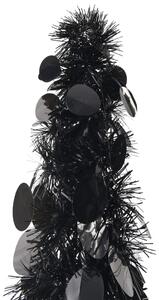 Artificial Slim Pop-up Black Christmas Tree