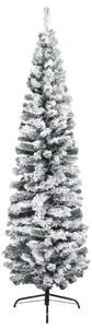 Slim Flocked Artificial Christmas Snow Tree