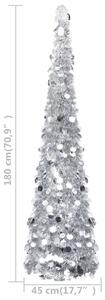 Artificial Slim Pop-up Silver Christmas Tree