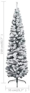 Slim Flocked Artificial Christmas Snow Tree