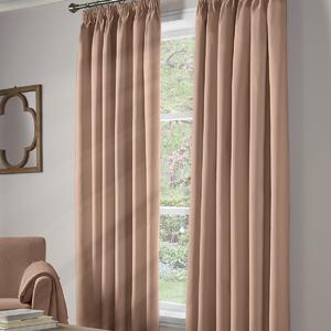 100% Blackout Ready Made Pencil Pleat Curtains Pink