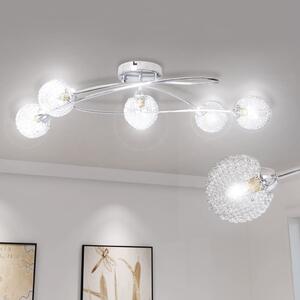 Ceiling Lamp with Mesh Wire Shades for 5 G9 Bulbs