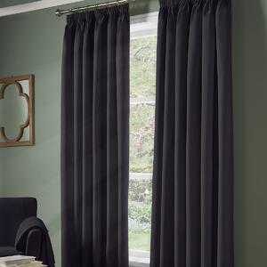 100% Blackout Ready Made Blackout Curtains Charcoal