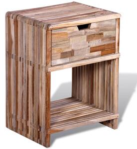 Nightstand with Drawer Reclaimed Teak Wood