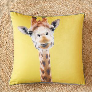 Catherine Lansfield Giraffe Cushion Yellow