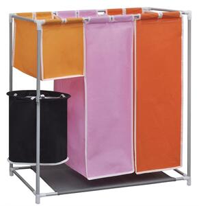 3-Section Laundry Sorter Hamper with a Washing Bin