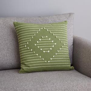 Global Diamond Cushion Cover Olive (Green)