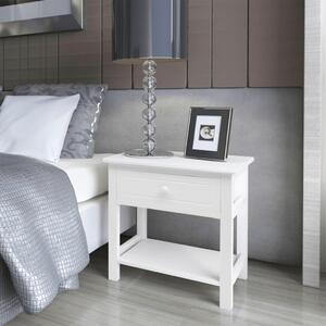 Bedside Cabinet Wood White