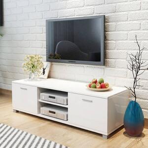TV Cabinet High-Gloss White 140x40.3x34.7 cm