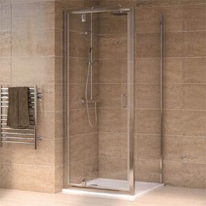 Aqualux Pivot Door 800 x 800mm Shower Enclosure and Tray Package