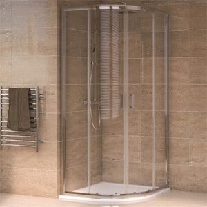 Aqualux Quadrant 800 x 800mm Shower Enclosure and Tray Package