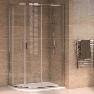 Aqualux Offset Quadrant 1000 x 800mm x 1900mm Left Hand Shower Enclosure and Tray 35mm Package