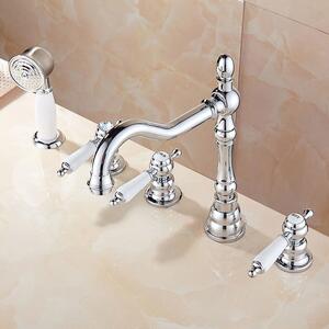 Brass Chrome Bathtub Tap & Hand Shower Set