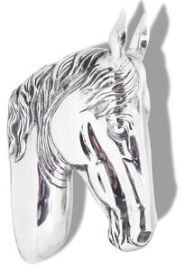 Horse Head Decoration Wall-Mounted Aluminium Silver