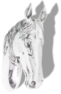 Horse Head Decoration Wall-Mounted Aluminium Silver
