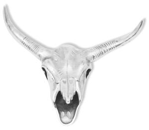 Bull Skull Head Decoration Wall-Mounted Aluminium Silver