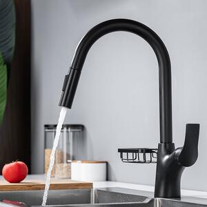 Contemporary Pull Out Kitchen Tap With Basket