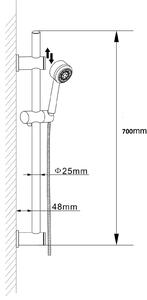 Balterley Slide Rail Kit With Adjustable Brackets