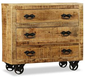 Sideboard with 3 Drawers Rough Mango Wood