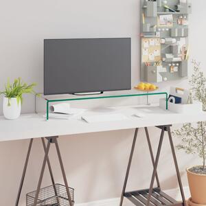 TV Stand/Monitor Riser Glass Clear 90x30x13 cm