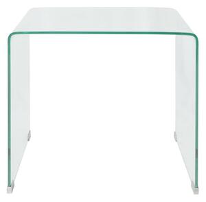 Coffee Table Tempered Glass 49.5x50x45 cm Clear