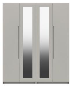Legato 4 Door Mirrored Wardrobe Grey