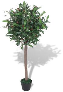 Artificial Bay Tree Plant with Pot 120 cm Green