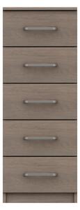 Parker Tall 5 Drawer Chest Brown