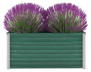 Garden Raised Bed Galvanised Steel 100x40x45 cm Green