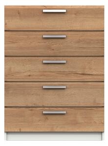 Piper 5 Drawer Chest Brown