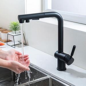 Mid Curved Pull Out Kitchen Sink Tap