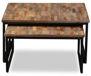 Nesting Coffee Table Set 2 Pieces Solid Reclaimed Teak