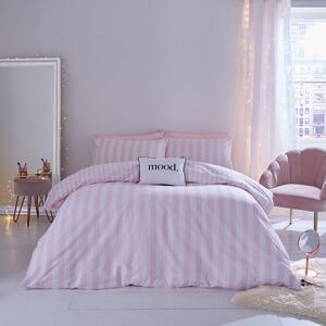 Sassy B Stripe Tease Duvet Cover Bedding Set White Pink